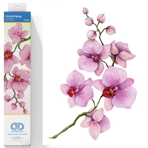 Kit pintura de diamante para relajación Diamond Dotz orquídea cuadro artesanal 2