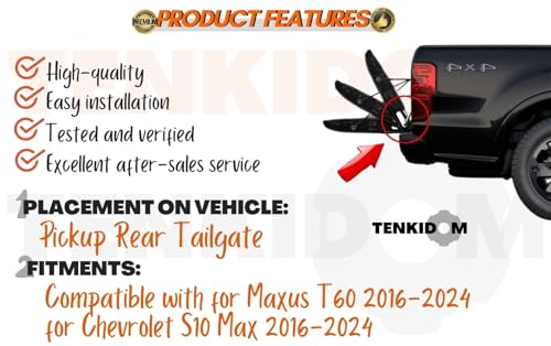 TENKIDOM Pickup Tailgate Assists Compatible with LDV T60 2016-2024 Shock Lift Supports Rear Gas Dampers Springs Kit No-Drill Bolt-on by TENKIDOM - Used condition - Image 5