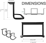 Under Desk Laptop Mount, Under Desk Shelf Bracket Compatible with Devices Tall Maximum 2.7 inch, Aluminum Under Desk Laptop Holder Stand Tray for Laptop, MacBook, Keyboard, Modem, Playstation 4 & More