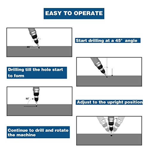 Beqell Diamond Hole Saw Kit Triangle Shank Diamond Core Drill Bit Set For Porcelain Tile Ceramic Marble Brick Granite Stone,6/8/10/25/35/38/50/65Mm+35Mm 5/8-11 Beveling Chamfer Bit Cone Tile+Adapter #TOP6
