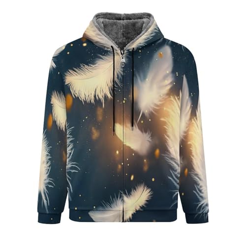 Manteaux chauds épais en polaire pour homme veste d'hiver à manches longues imprimée
