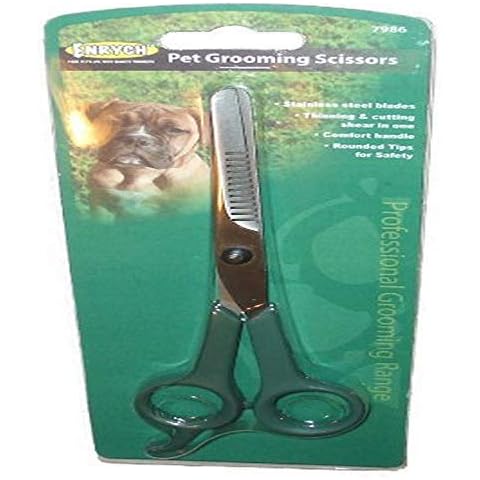 Enrych Pet Grooming Scissors, Green Cover