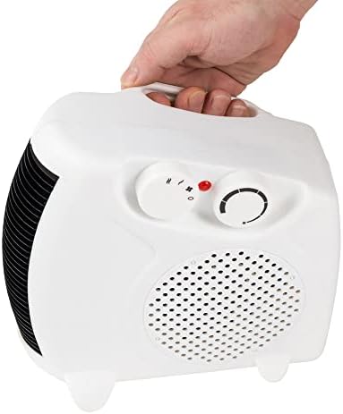 Thermo Fan Heater with 2 Heat Settings and Overheat Protection | Portable and Lightweight | 2000W, White and Dark (Thermo Fan Heater(2 Heat Setting) 2000W)