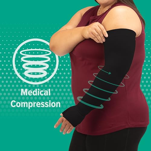 Image of Juzo Soft 2001, Compression Armsleeve with Silicone Top Band, 20-30 mmHg