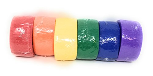 (6 Rolls, Redorangeyellowgreenbluepurple) - Crepe Paper Streamers para Festas de Aniversario Wedding