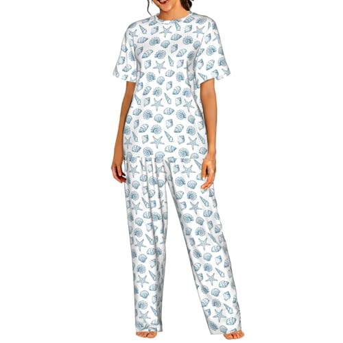 Pyjama court femme motif étoile de mer, l'essentiel homewear de vos dimanches