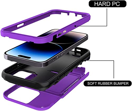 Coque de protection iPhone 14 Plus antichoc violette à miroir - 3