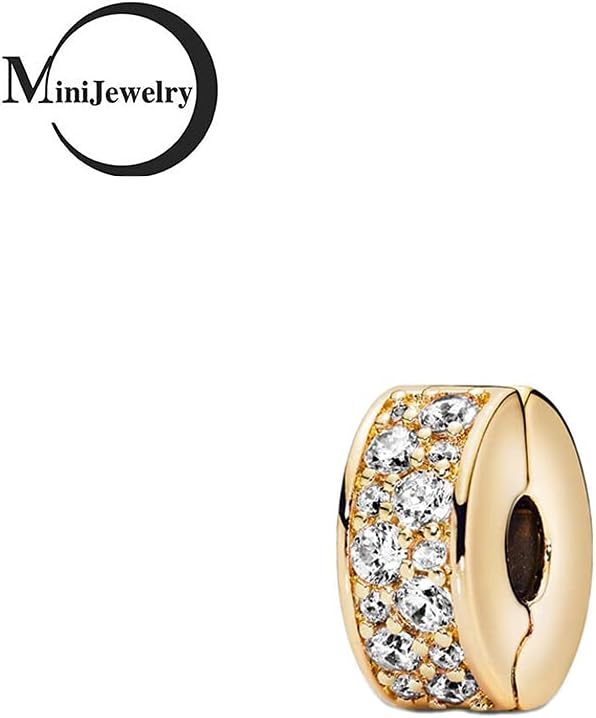 MiniJewelry Shining Elegance Path Birthstones Clip Charm fits Pandora Moments Bracelets Cubic Zirconia Spacer Birthday