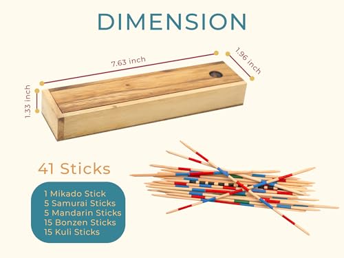 BSIRI Mikado Juego de Palillos de Madera Clásico miniatura 6