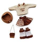 Maidscp 1/6 YoSD BJD Outfit for 30cm Collectible Figure, Soft Academy Style Set with Layered Skirt and Accessories, Doll Not Included