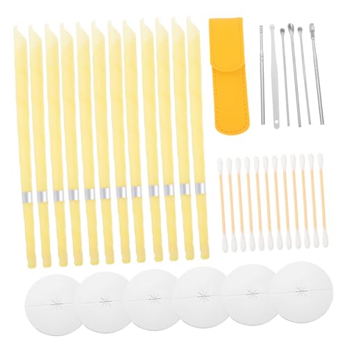 Yardenfun 2 Juegos Velas para Oídos Aromaterapia Conos para Limpiar Cera Protección Relajación y Cuidado para Adultos