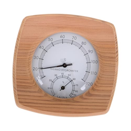 FONDOTIN Wooden Sauna Hygrometer Accurate Humidity for Indoor Sauna Room Essential Accessory for Temperature Control and Relaxation