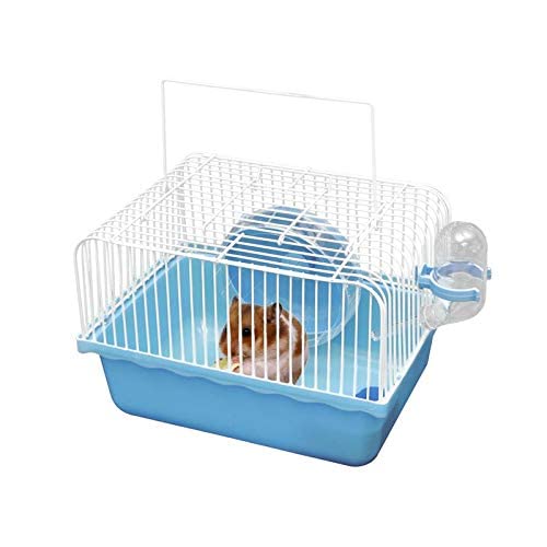 Zhang Ku Simple Cavie Guinea Pig Cage & Rabbit Cage | Pet Cage Includes Free Water Bottle & Food Bowl&Hamster Running Wheel (Blue) #TOP1