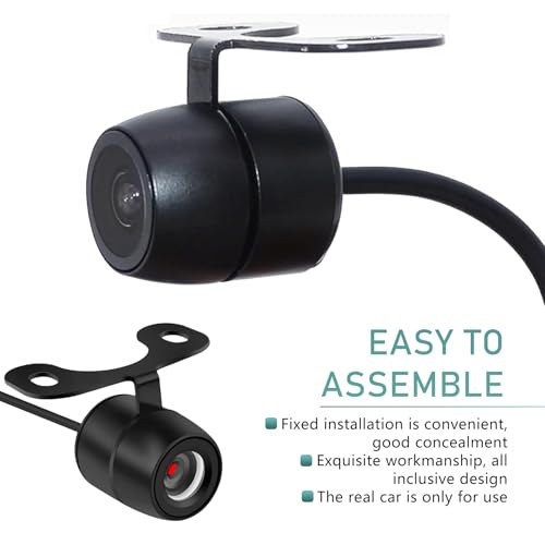 Image of Downhill Car Reversing Camera, IP68 Waterproof HD Night Vision CCD Rear View Camera with Bracket Wire Harness, 170 Degree Wide-Angle Dynamic Path Guide Line Camera, Universal for Most Cars (Black)