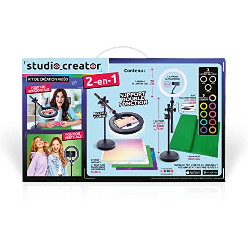 Miniatura 3 de Canal Toys Creator-Studio Video 2 En 1 Con Anillo Luminoso Led Multicolor, Soporte De Doble Función, Horizontal Y Vertical Inf 027