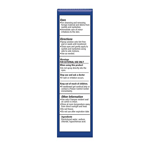 Ocusoft Hypochlor Hypochlorous Acid Solution Spray 0.02% 59 Milliters, Eyelid Spray For Irritated Eyelids #TOP1