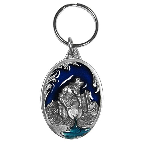 Fully Cast Key Chain Featuring Gold Panner with Hand Painted