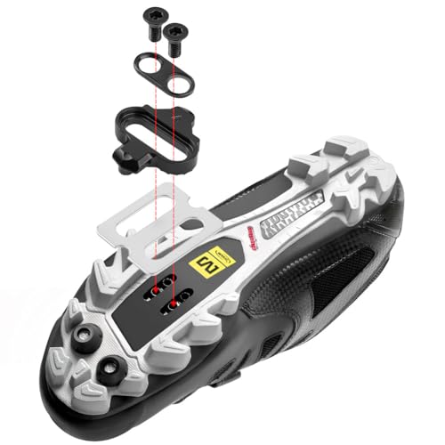 flintronic Fahrrad Cleats, mit rutschfesten Cleat Plates, Kompatibel mit Shimano MTB SPD Pedalen (SH51), SPD Cleats Set, für Mountainbike- und Indoor-Cycling-Schuhe