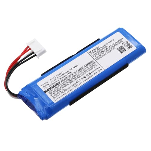 Image of 3000mAh GSP872693 01 Battery Replacement Compatible with JBL Flip 4 and Flip 4 Special Edition Waterproof Portable Bluetooth Stereo Speaker