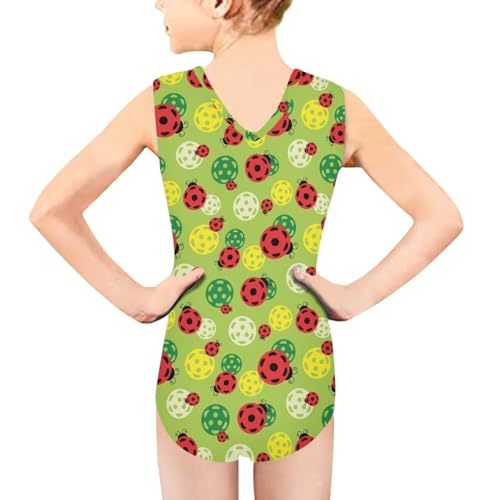 Image of Girls Cartoon Pattern One-Piece Swimsuits Sport Racer Swimwear Beach Bathing Suit, Size 5-14