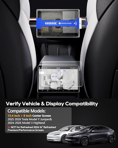 Image of LFOTPP 15.4 inch & 8 inch Screen Protector for 2024-2026 Tesla Model 3 Highland