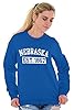 Classic Teaze Vintage Nebraska Distressed Athletic Sweatshirt for Men or Women Royal #4