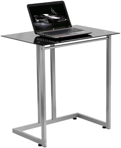 Mercury Furniture Black Tempered Glass Computer Desk