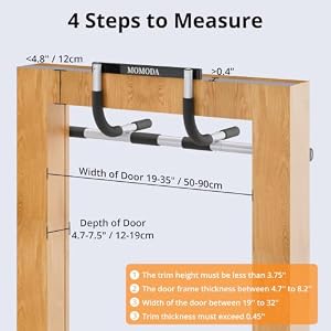 Doorway Pull Up Bar for Home Fitness Chin Up Bars for Door Frame — photo 4 of 6