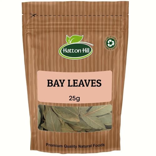 Bay Leaves 25g by Hatton Hill | Dried Laurel Leaf Aromatic & Flavourful Whole Leaves for Cooking Herbal Tea and More