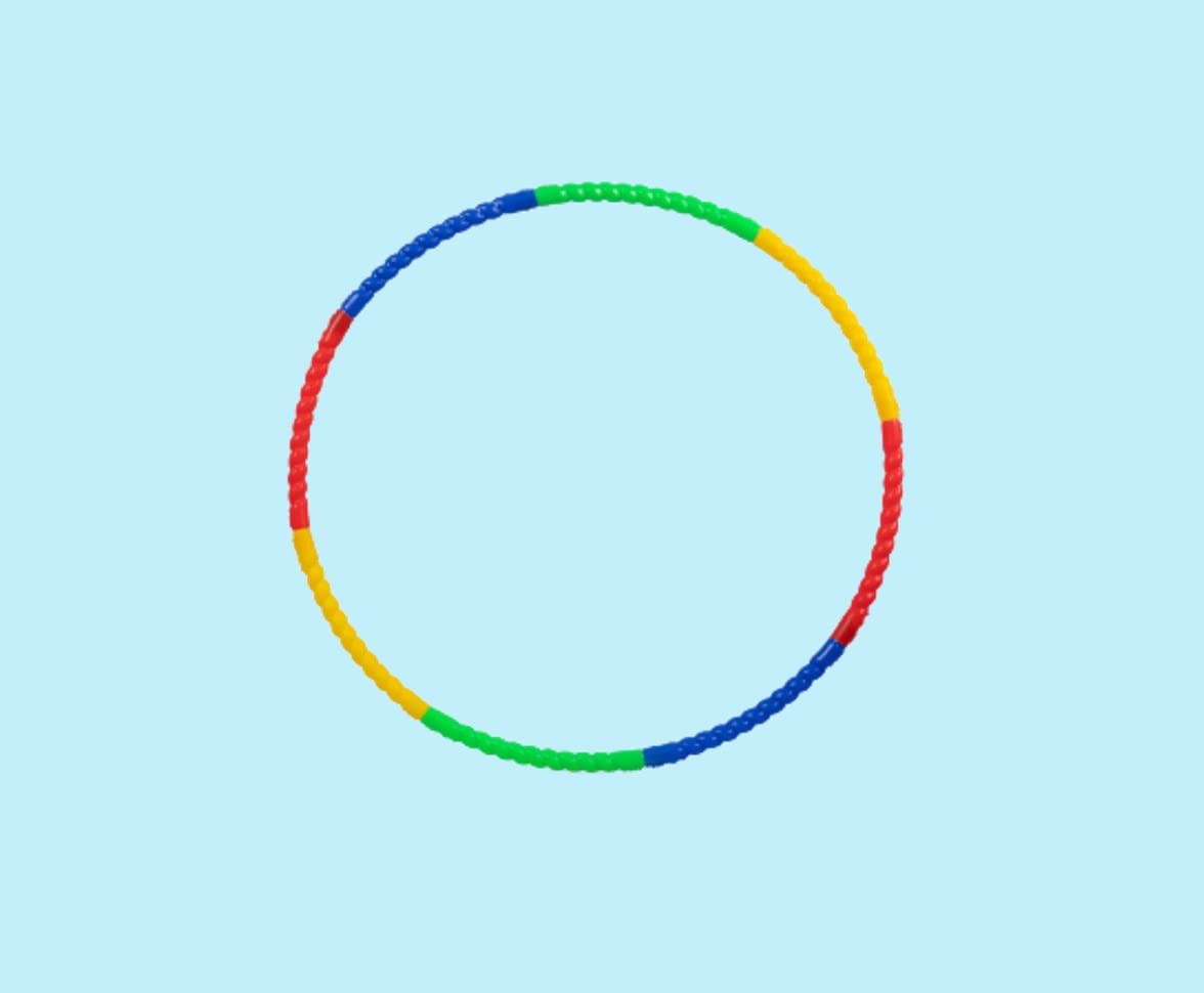 Quasar Classic Hula Hoop Consists of Inter-Lockable, Also Use Sport Playing Outdoor Indoor Children Adult, Teenagers Best Fitness Tools Hoops for Weight Loss/Abdominal Shaper (Small Size Children Hula Hoop Ring)