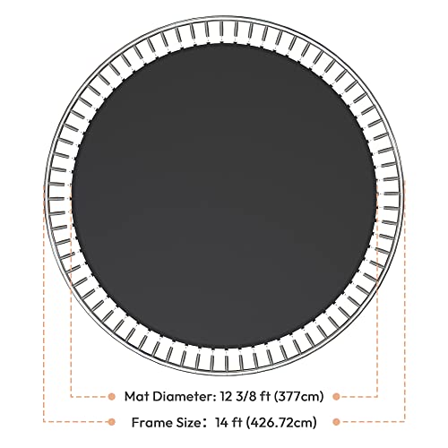 AW Replacement Trampoline Mat with 72 V-Ring, Fit 14FT Trampoline Frame,8 Row Stitch,UV Resistant Trampoline Accessories