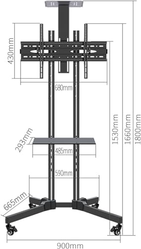 Soporte móvil giratorio para TV de pie miniatura 6