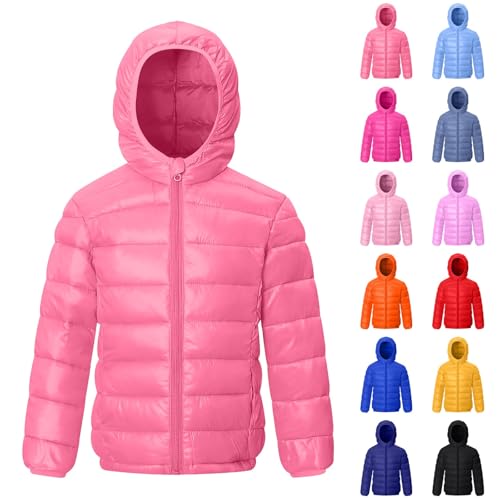 Kids Toddler Puffer Jacket Girls Boys Winter Coat Unisex Basic Warm Hooded Zip Up Lightweight Outerwear with Pockets4