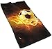 Produktbild tyui7 Sport Feuer Fußball Handtuch Handtuch Gesichtstuch Badezimmer Küche Weiche Mikrofaser Strand Reisetuch 40x70cm für Pool Bad Spa Fitness Schwimmen
