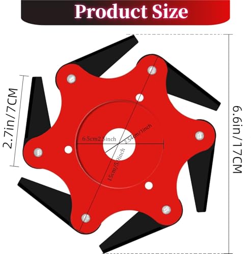 CopyngYize Steel Trimmer Head, 6 Leaf Manganese Steel Razors Trimmer Head, Brush Cutter Blade, Weed Eater Blades for Brush Cutter, Trimmer, Weed Eater.Suitable for Multiple Fuel Powered Lawn Mowers