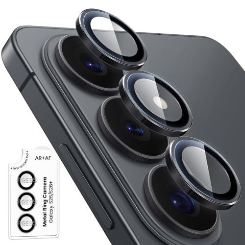 Image of Czartech Camera Lens Protector for Samsung Galaxy S26 / S26+ (Black) | Anti-Scratch, HD Clear Camera Tempered, Bubble-Free Glass, Easy Installation, 9H Hardness, Case-Friendly