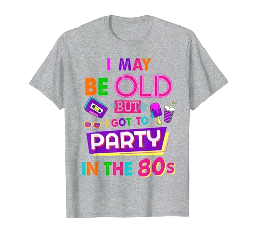 Image of 80s Design for Women Rave Outfit & 80s Festival Costume T-Shirt, Men, Heather Grey, 4X-Large