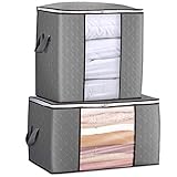 Diseño: la ventana transparente, el asa y la cremallera de la bolsa de almacenamiento están diseñadas para que su uso sea muy cómodo. La ventana transparente le permite ver mejor la ropa en el interior y facilitar su búsqueda. El mango tiene una gran capacidad de carga y no teme romperse al moverse. La cremallera Hay dos, puede tirar de ambos lados al mismo tiempo al sellar