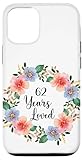 Photo Gallery 62 years loved 62th birthday floral 62 years loved for women custodia per iphone 12/12 pro Photo Gallery 62 years loved 62th birthday floral 62 years loved for women custodia per iphone 12/12 pro