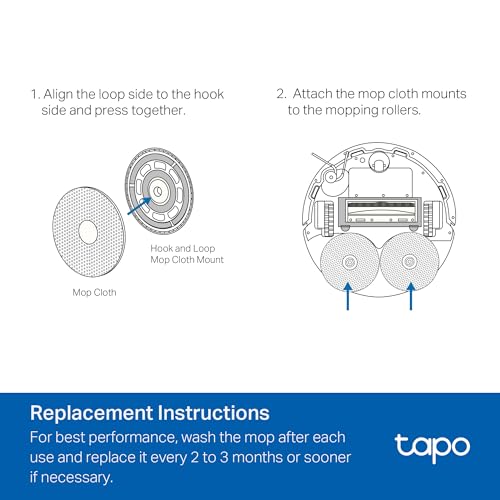 Image of Tapo Washable Mop Cloth Replacement, RVA310, Compatible with RV50 Pro Omni