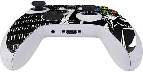 Skinit Decal Gaming Skin Compatible with Xbox Series S Controller - Officially Licensed Disney Villains Maleficent Black and White Design