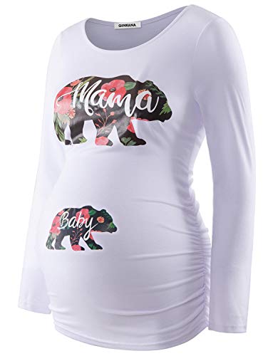 Maternity Shirts Mama Bear Funny Pregnancy Tshirt Novelty Gift Wild Animal Family Tee Maternity Shirts Mama Bear Funny Pregnancy Tshirt Novelty Gift Wild Animal Family Tee