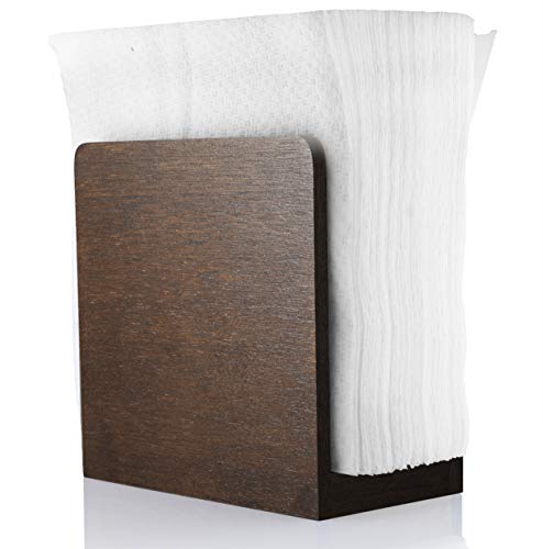 Servilletero rústico - Servilleteros de madera para mesas, dispensador de servilletas de cocina - accesorios de cocina - decoración de restaurantes - accesorios de bar y decoración