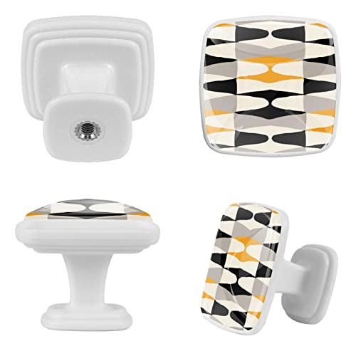 Tiroir de commode à rénover ? Découvrez nos boutons gris géométriques lot de 12