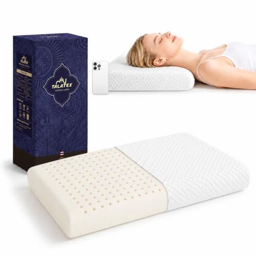 Talatex Low Profile Natural Latex Pillow for Stomach and Back Sleepers