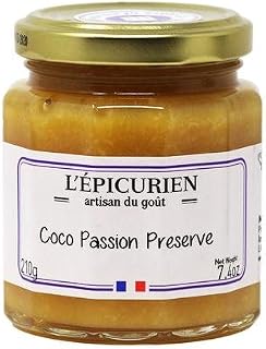 L'Epicurien Coconut and Passion Fruit Preserves 11.3 Ounce Jar