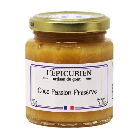 L'Epicurien Coconut and Passion Fruit Preserves 11.3 Ounce Jar