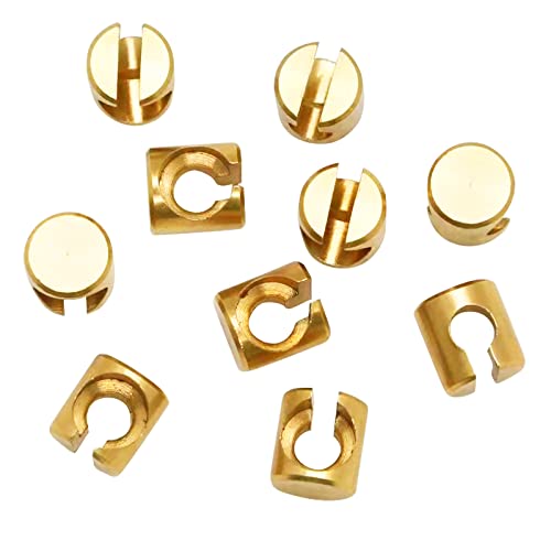 Image of Throttle Cable Ferrules End Joint Guide Nut for Harley883 1200,10Pack | For Harley FLHR Road King 1996-2006,FXDF Fat Bob 2009-2017. OEM 5650876, carburetor cable replacement part