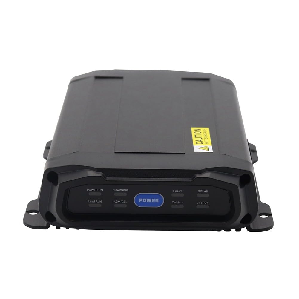 DC-DC-Ladegerät 25A mit MPPT Solar für Wohnmobil Auto Boot, Dual Eingang 12V/24V Batterie Ladekonverter, Aluminium Gehäuse IP54 für Camper SUV Nutzfahrzeuge und Anhänger