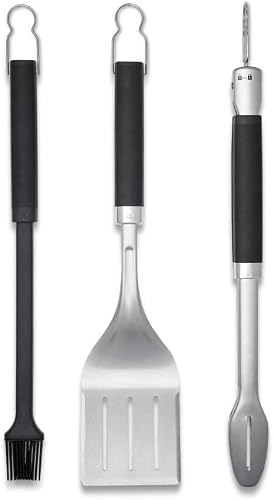 Weber Premium Grill Tool Set, 3-piece made of stainless s…
